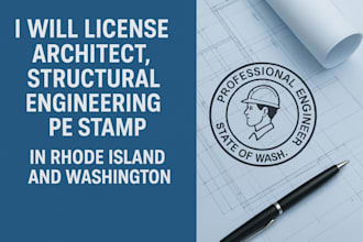 license architect, structural engineering pe stamp in rhode island washington