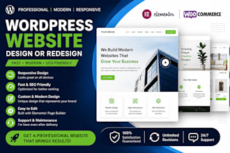 redesign or create modern and responsive website