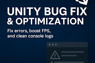 fix or optimize your unity project fast and professionally