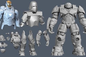 create 3d cosplay armor 3d model 3d helmet 3d mask props stl for 3d printing