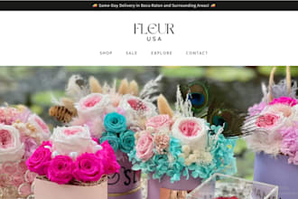 flower shopify store florist flower france store vintage dropshipping store