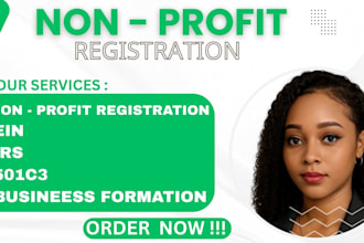 help you with nonprofit formation, 501c3 application, and ein