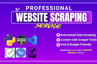 do web scraping,data scraping,product scraping and data extraction