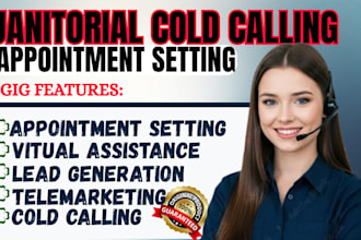 do janitorial cold calling and book cleaning service appointments