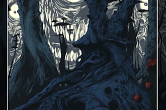 create illustration for tshirt or cover art