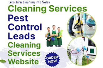 generate cleaning services pest control leads build cleaning services website