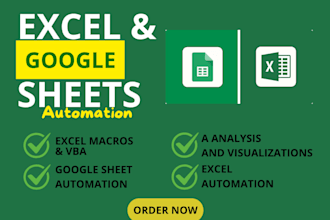 automate excel macros, vba, formulas and google sheets