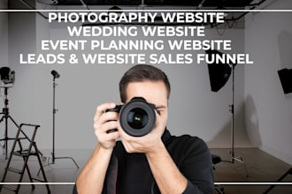 event planning website photography website wedding website photographer leads