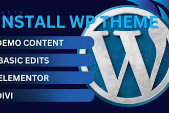 install and set up your wordpress theme with demo content