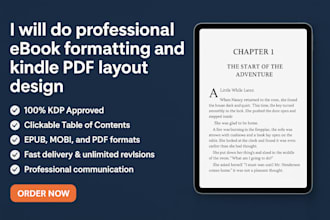 do professional ebook formatting and kindle pdf layout design