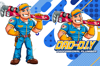 design custom cartoon mascot logo for professional
