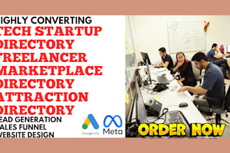 generate tech startup directory freelancer marketplace leads and website
