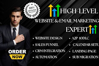 design gohighlevel funnel ghl website ghl landing page highlevel automation