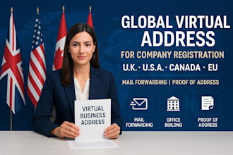 provide virtual address for company registration in any country
