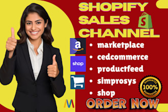 setup shopify sales channel marketplace cedcommerce productfeed simprosys shop