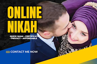 conduct your online islamic marriage nikah with certificate and witnesses