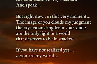 write poetry for you toward your loved one