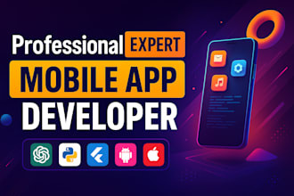 develop a professional flutter app for android and ios