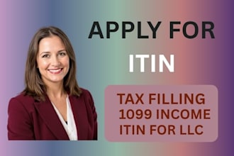 apply for itin, tax filling, 1099 income, itin for non resident, itin for llc