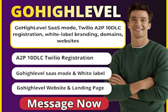 gohighlevel a2p 10dlc twilio registration ghl saas mode white label ghl website