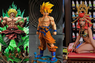 3d print and paint your anime figure 3d miniature model diorama with 4k 8k resin