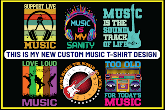 craft your vintage music tee design