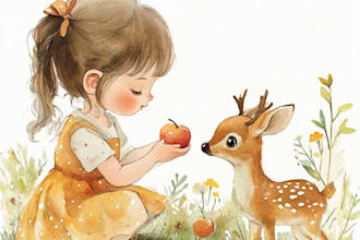 watercolor children book illustrations and children book illustration