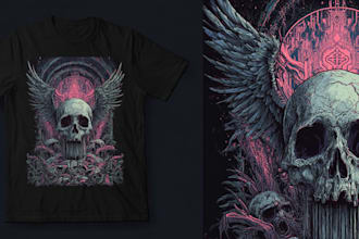 draw high quality linocut illustration for shirt design