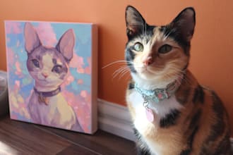 create cute and unique pet portrait