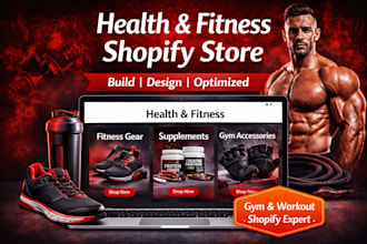 build health and fitness website gym website fitness shopify store yoga website