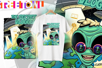 do high quality t shirt music alien logo