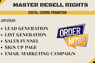 set up a master resell rights with a complete email marketing campaign