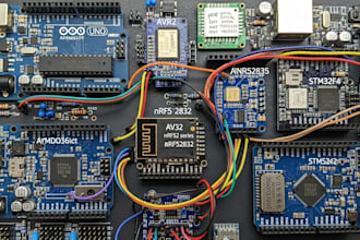 develop embedded system using arduino, avr, esp32, stm32, nrf52 series