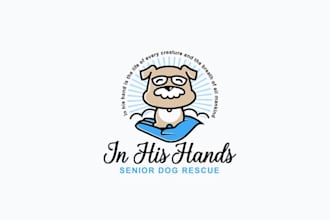 design best quality senior dog rescue logo