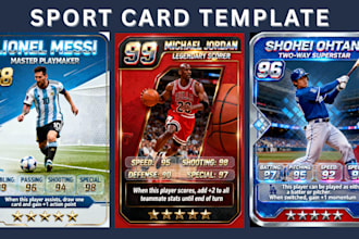 design custom trading cards, sports cards, tcg cards, and nft game cards