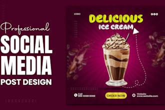 do social media post design and custom posters