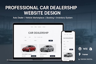 design car dealership, car sales, vehicle rental, and automotive dealer website