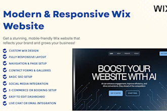 design a modern and responsive wix website