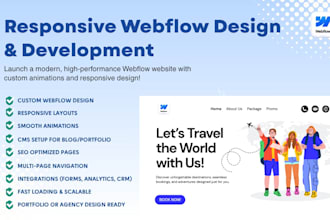 design and develop a responsive webflow website