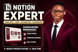 custom notion template expert notion planner notion workspace dashboard setup