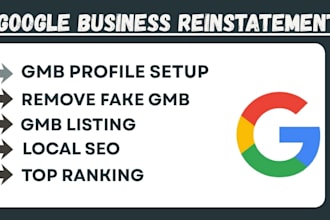 reinstate your suspended service area google business profile
