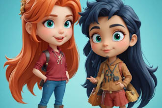 create top quality cartoon characters