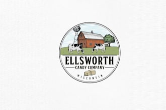 design fantastic glamorous logo for ellsworth candy company