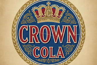 design a vintage crown logo for your brand