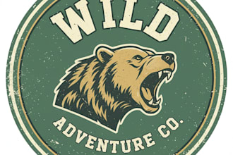 design a vintage wild logo for your brand