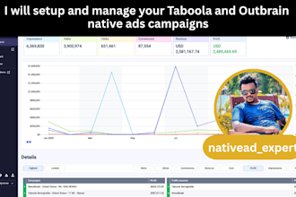 create a setup and manage your taboola outbrain native ads