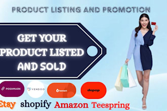 product cross listing poshmark ebay depop teespring hotmart mercari promotion VA