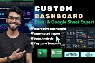 design a professional dashboard in google sheets or excel