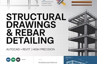 structural drawings and reinforcement detailing using autocad and revit software