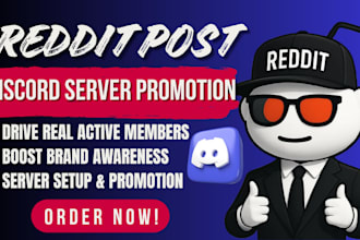 do reddit promotion for discord server, member growth, game ai app promotion